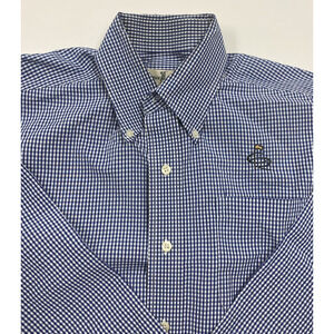 Men's Fairway & Greene The Club Shirt L Blue Checked Long Sleeve